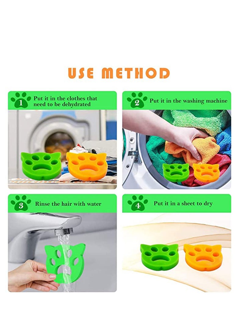 SYOSI Pet Hair Remover, 4PACK Pet Cats and Dogs Hair Catcher, Pet Fur and Lint Remover, for Animal Hair/Clothes/Bedding, Help Remove Clothes, Blankets and Any Other Hair, Pet Hair and Other Debris  - Image 5