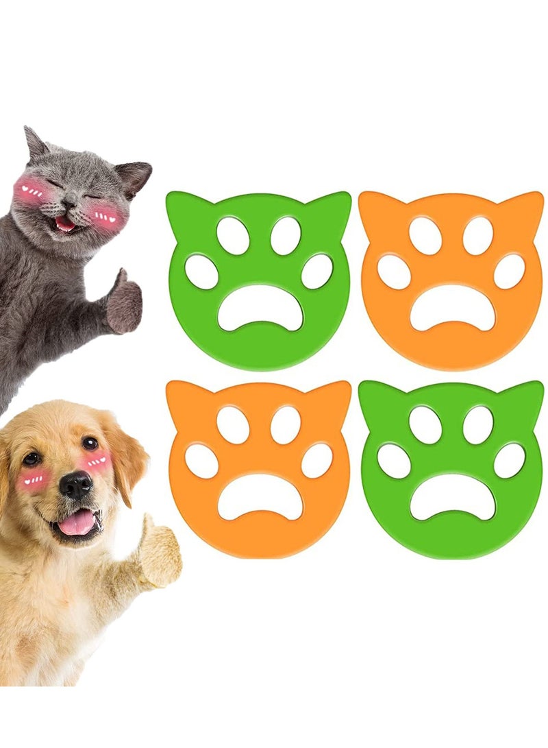 SYOSI Pet Hair Remover, 4PACK Pet Cats and Dogs Hair Catcher, Pet Fur and Lint Remover, for Animal Hair/Clothes/Bedding, Help Remove Clothes, Blankets and Any Other Hair, Pet Hair and Other Debris  - Image 1