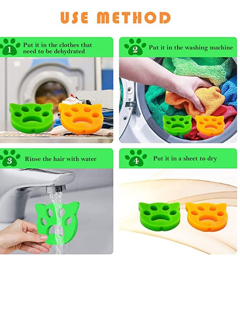 SYOSI Pet Hair Remover, 4PACK Pet Cats and Dogs Hair Catcher, Pet Fur and Lint Remover, for Animal Hair/Clothes/Bedding, Help Remove Clothes, Blankets and Any Other Hair, Pet Hair and Other Debris  - Image 4