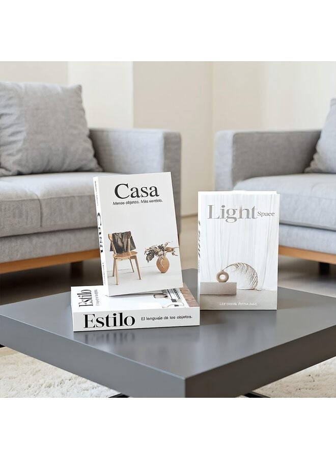 قطع من الكتب الزخرفية المزيفة، كتب مزيفة واقعية لديكور رف الكتب والمكتب المنزلي، تصميم عصري بسيط لديكور المنزل، هدية أنيقة للنساء - Image 2