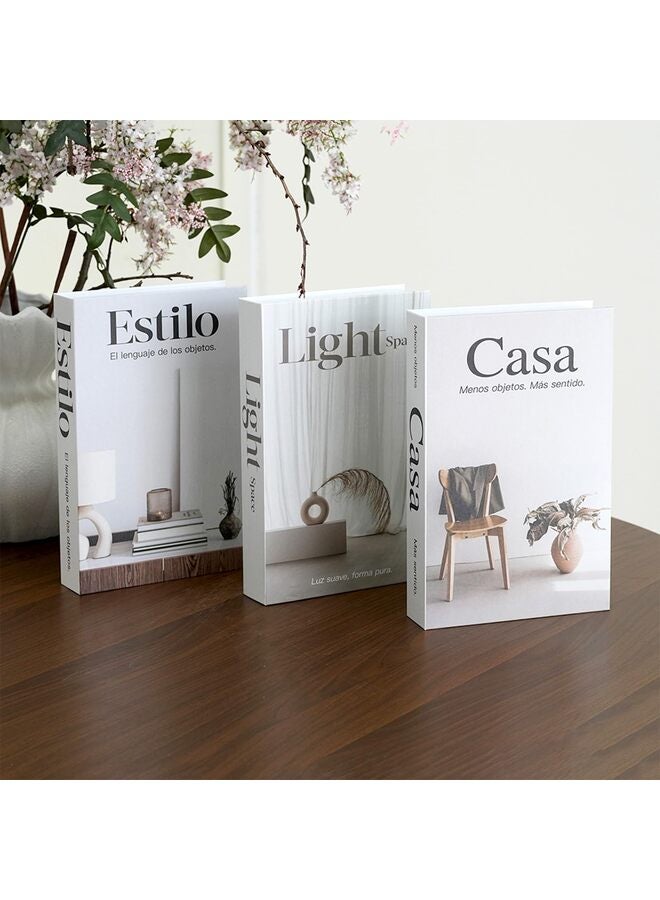 قطع من الكتب الزخرفية المزيفة، كتب مزيفة واقعية لديكور رف الكتب والمكتب المنزلي، تصميم عصري بسيط لديكور المنزل، هدية أنيقة للنساء - Image 4