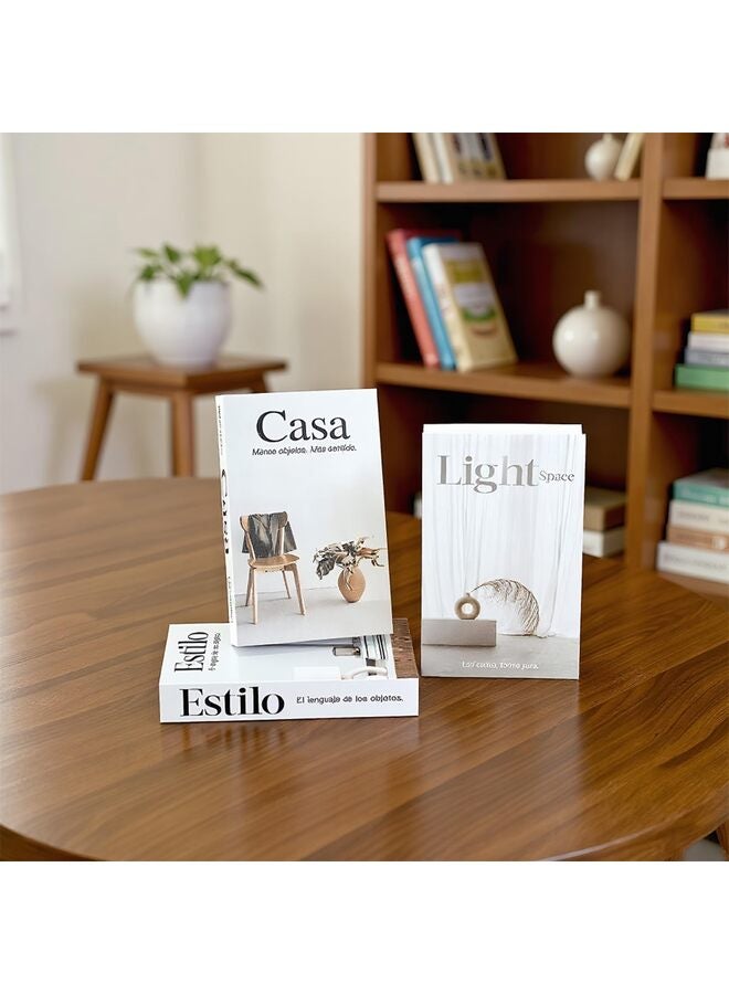 قطع من الكتب الزخرفية المزيفة، كتب مزيفة واقعية لديكور رف الكتب والمكتب المنزلي، تصميم عصري بسيط لديكور المنزل، هدية أنيقة للنساء - Image 3