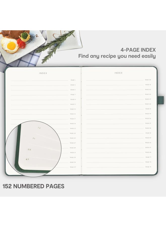 &And Per Se Recipe Book to Write in Your Own Recipes, Blank Recipe Book with Water-Resistant Hardcover, Empty CookBook to Organize Your Recipes - 5.7 X 8 Inches(Green) - Image 4