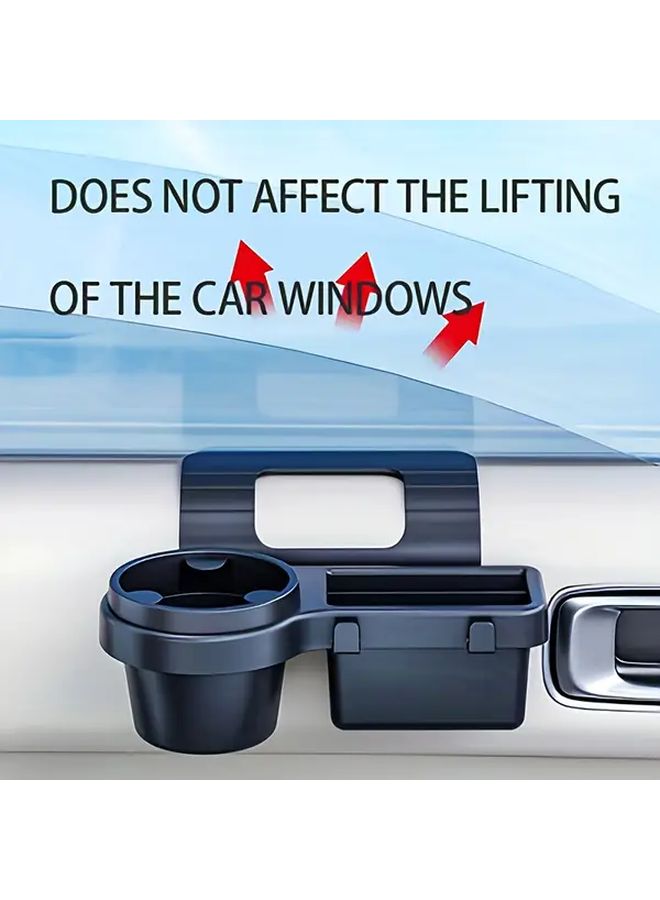 Black Car Door Organizer With Cup Holder Phone Holder And Card Pockets - Image 5