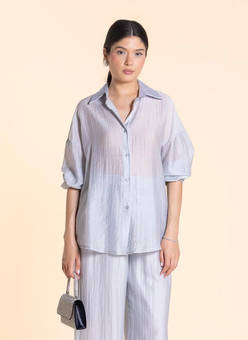 SHAPES LIGHTWEIGHT SEMI-SHEER SHIRT SET