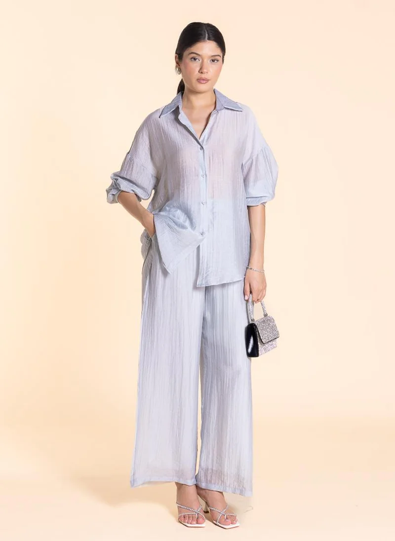 SHAPES LIGHTWEIGHT SEMI-SHEER SHIRT SET