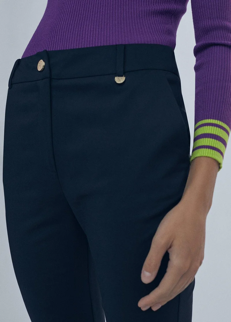 Lola Casademunt Trousers with knit blunt stitch
