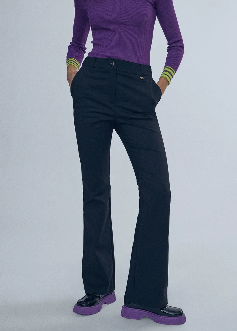 Lola Casademunt Trousers with knit blunt stitch