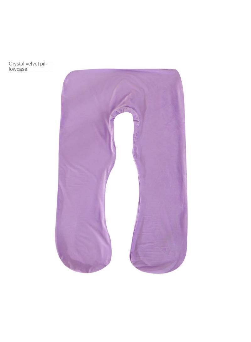 U-Shaped Full Body Pregnancy Crystal Velvet Pillow Cover 70x130cm - Image 1