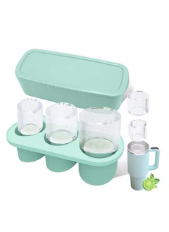 DMG TECH Ice Cube Tray Hollow Cylinder Ice Cube Molds Silicone Ice Tray 3 Cavities Ice Cube  - Image 1