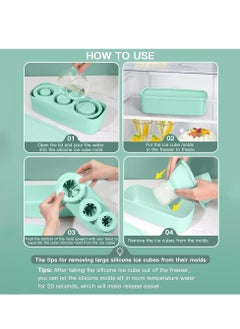 DMG TECH Ice Cube Tray Hollow Cylinder Ice Cube Molds Silicone Ice Tray 3 Cavities Ice Cube  - Image 3