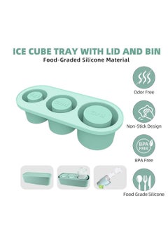 DMG TECH Ice Cube Tray Hollow Cylinder Ice Cube Molds Silicone Ice Tray 3 Cavities Ice Cube  - Image 5