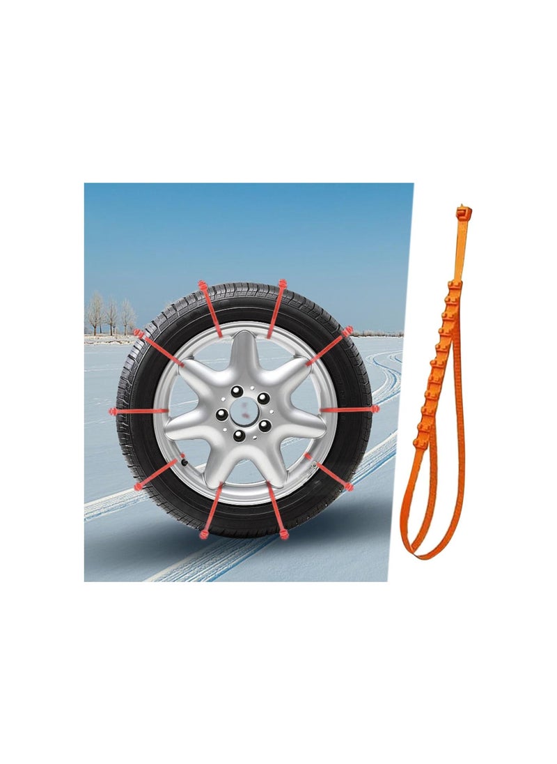 Generic - Snow Tire Chains for Car, 10 Pcs Portable Anti-skid Chains, Adjustable Durable Universal Tire Chains, Winter Emergency Accessories for Snow Ice Sand Mud Road (20) - Image 1