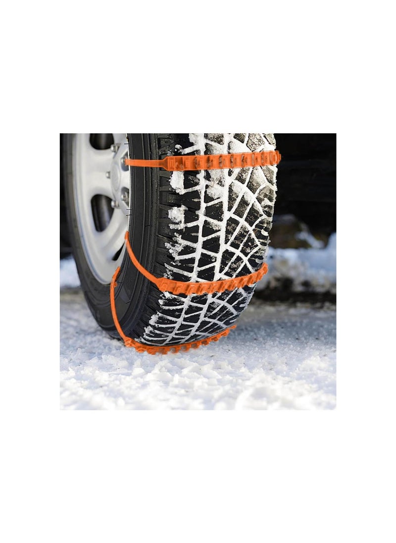 Generic - Snow Tire Chains for Car, 10 Pcs Portable Anti-skid Chains, Adjustable Durable Universal Tire Chains, Winter Emergency Accessories for Snow Ice Sand Mud Road (20) - Image 1