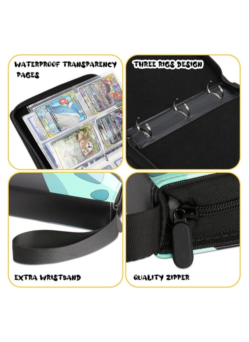 DMG TECH - Binder for Pokemon Cards with Sleeves, 4-Pocket Trading Card Binder,400 Pockets Card Collection Binder,Collector Card Binder Card Album for Boys Girls Toys Gift - Image 1