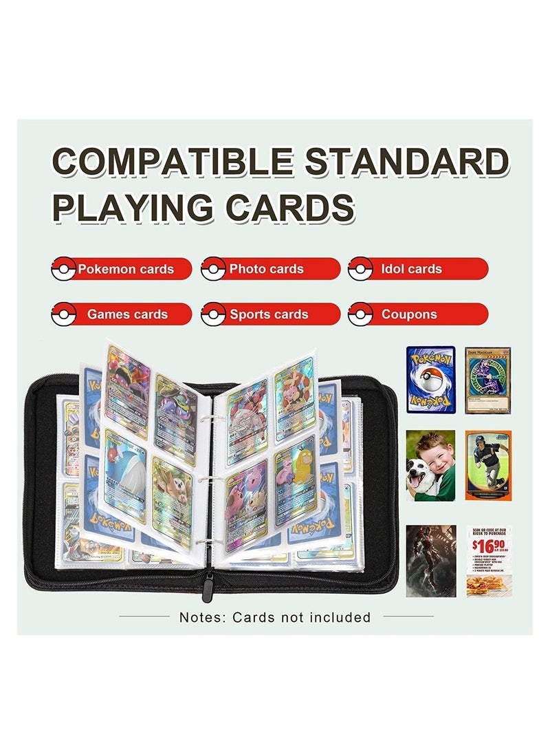 DMG TECH - Binder for Pokemon Cards with Sleeves, 4-Pocket Trading Card Binder,400 Pockets Card Collection Binder,Collector Card Binder Card Album for Boys Girls Toys Gift - Image 1