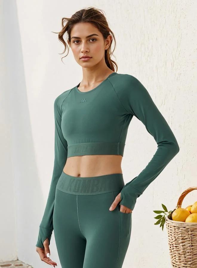 كابا تي شيرت كروب بأكمام طويلة من كابا