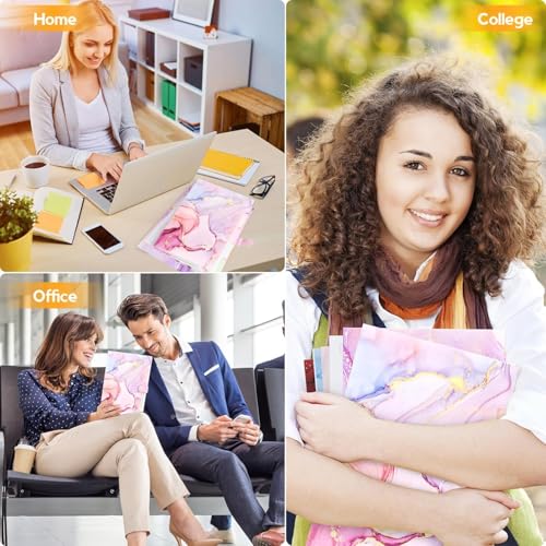 Corslet Expanding File Folder, Aesthetic Folders for School, Accordion File Organizer, Aesthetic Folder with Labels,5 Pockets Important Document Folders for School Office Home Marble Green - Image 5