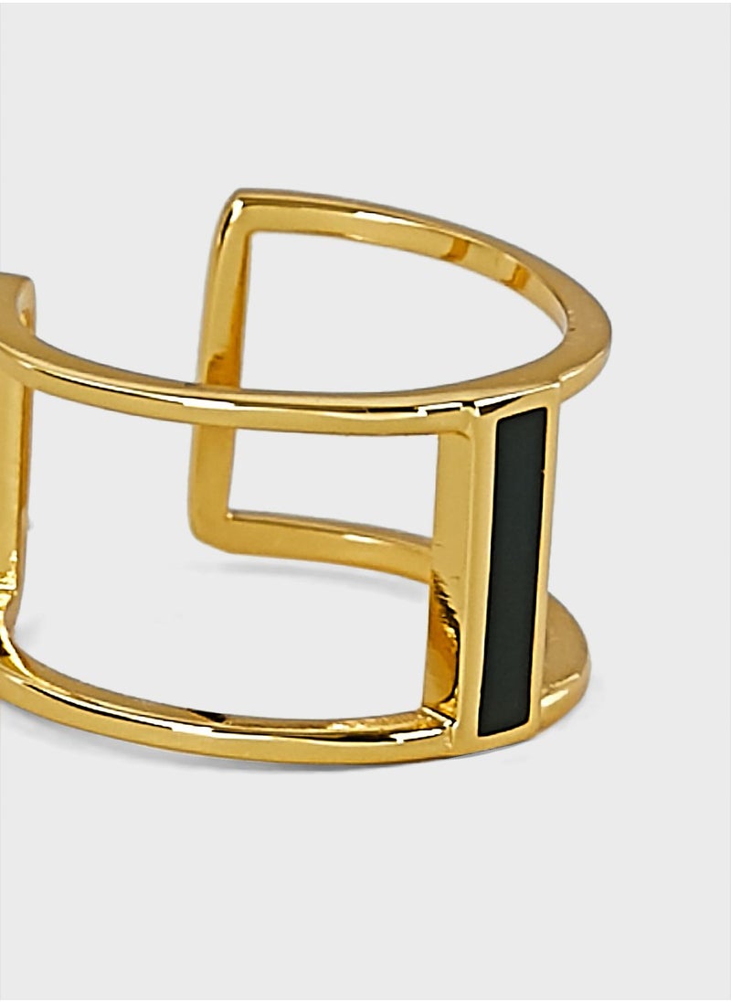 Bangle up - Enamel Adjustable Large Ring - Image 1
