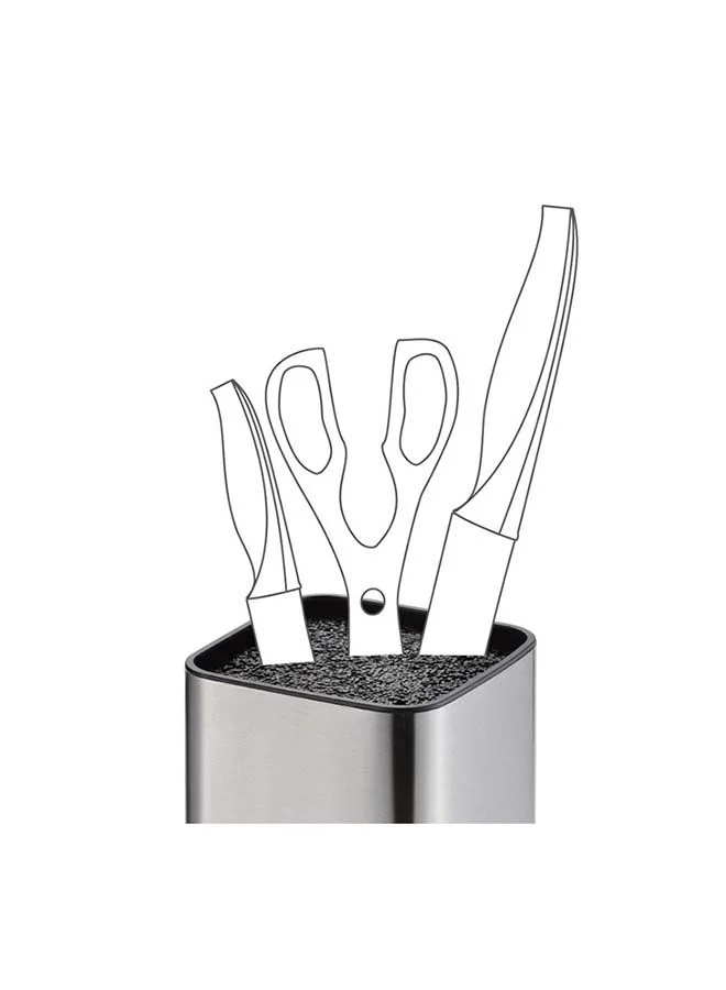 Fissman  Kitchen Tools Organizer Square, Stand for Scissors, Spatula's, Turner, And Many More Stainless Steel With Convenience And Aesthetics In Interior Design 9.5x9.5x22.5cm  | Best Price UAE