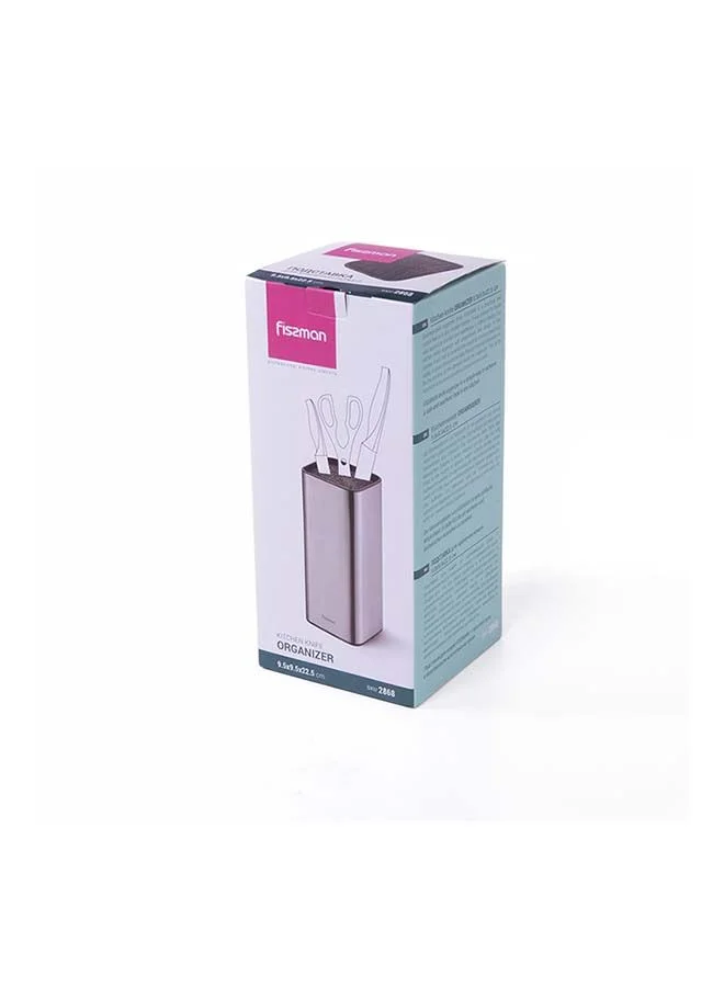 Fissman  Kitchen Tools Organizer Square, Stand for Scissors, Spatula's, Turner, And Many More Stainless Steel With Convenience And Aesthetics In Interior Design 9.5x9.5x22.5cm  | Best Price UAE