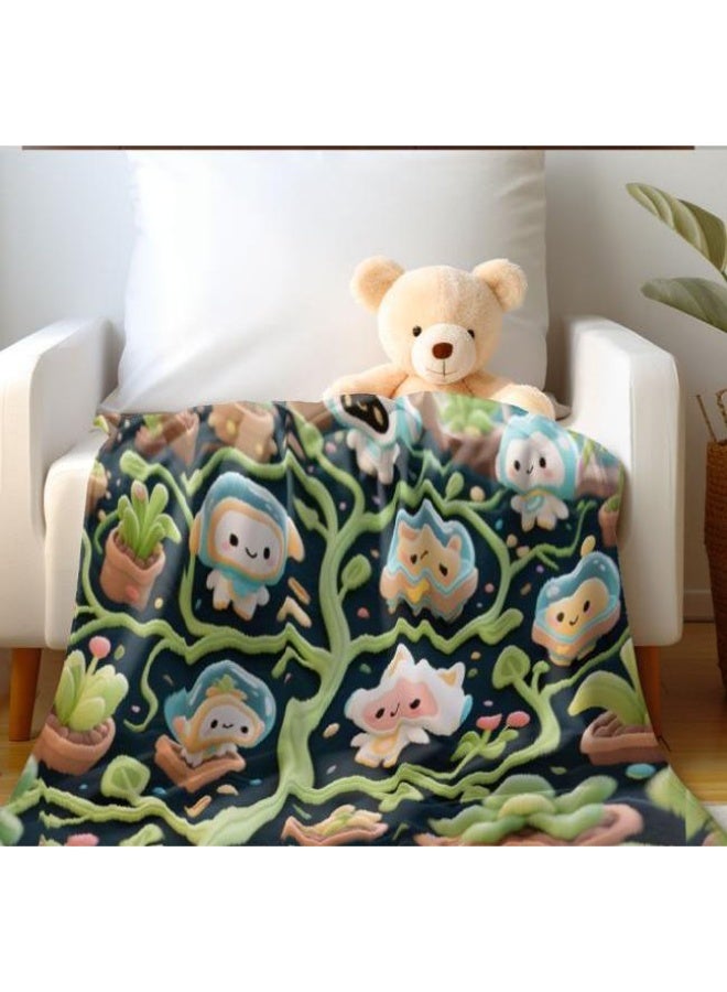 عام بطانية رقيقة من الفانيلا (حرارة ومريحة، ومناسبة للنوم واستخدام اللعبة والغبار والرمل) 150 سم * 200 سم - 1032 - Image 5