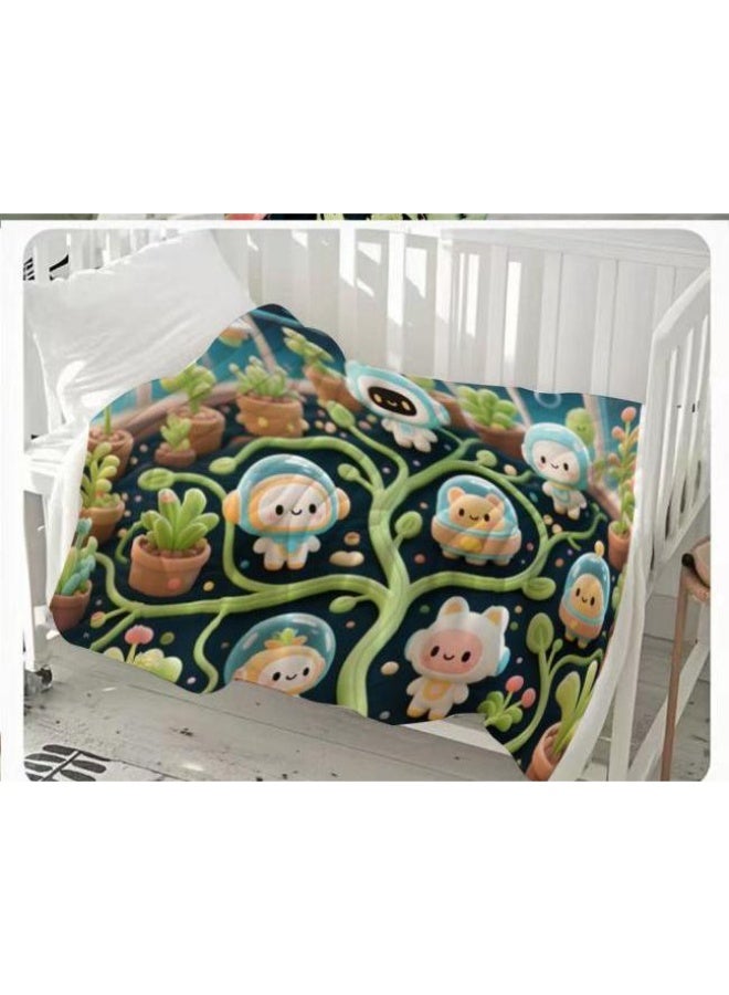 عام بطانية رقيقة من الفانيلا (حرارة ومريحة، ومناسبة للنوم واستخدام اللعبة والغبار والرمل) 150 سم * 200 سم - 1032 - Image 3