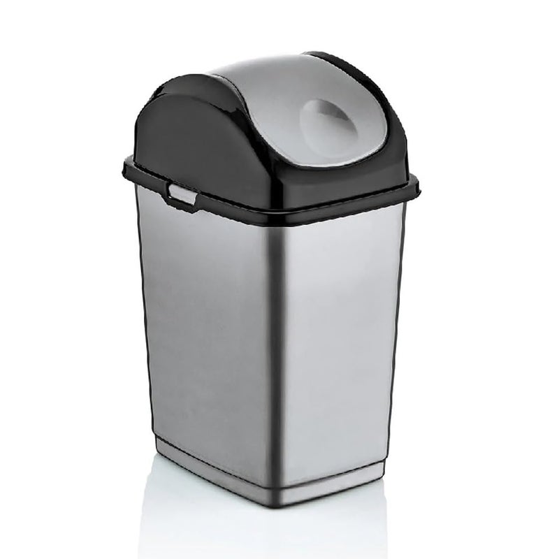 Superio Mini Desktop Trash Can with Swing Top Lid Portable Plastic Garbage Can for Countertop, Desktop, Make up Vanity, Bathroom, Car, Under Sink, Dorm, Compact Waste Bin 5 L, 1.25 Gal. (White) - Image 5