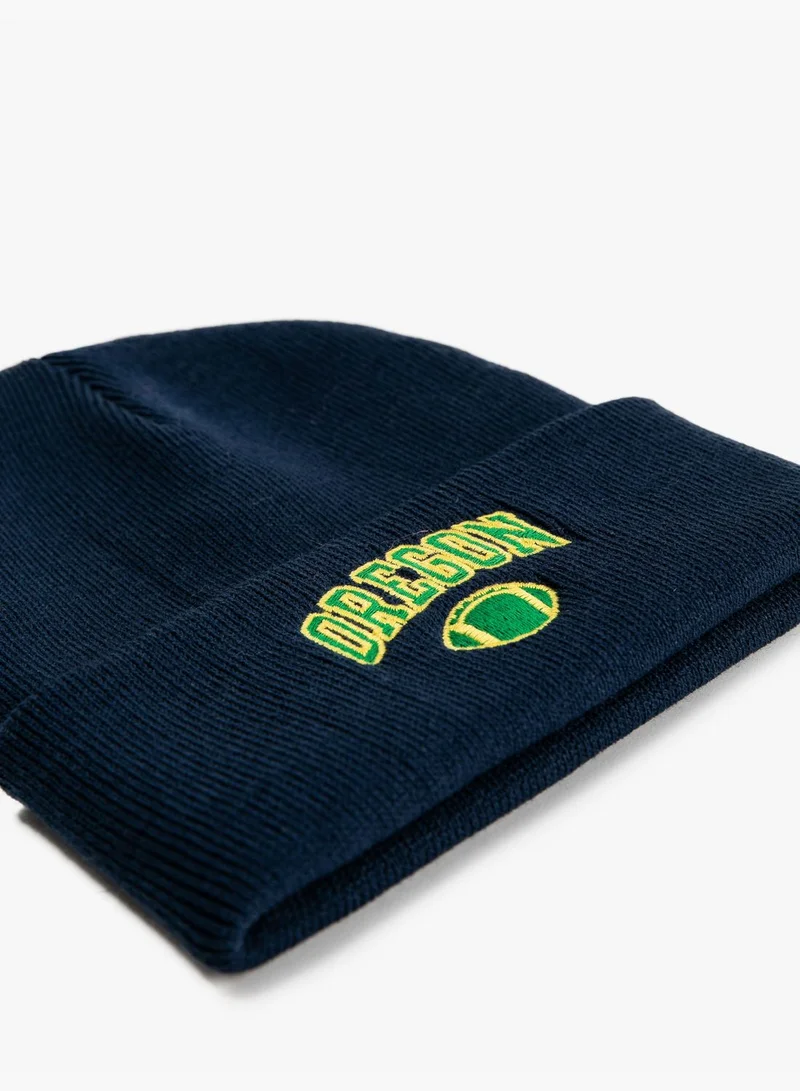 KOTON College Beanie Folded Detailed