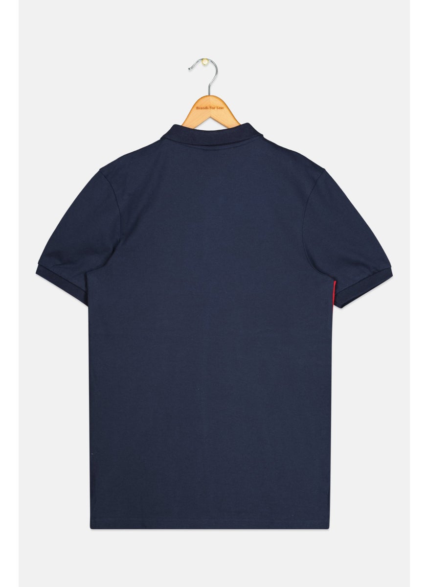 NAUTICA - Kids Boys Brand Logo Polo Shirt, Navy - Image 1