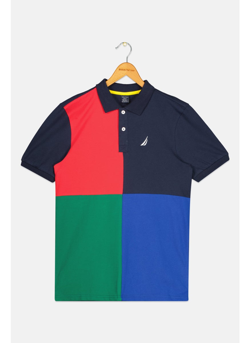NAUTICA - Kids Boys Brand Logo Polo Shirt, Navy - Image 1
