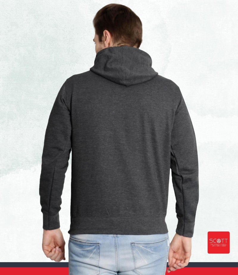 Scott International Men's Rich Cotton Regular Fit Hooded Sweatshirt Hoodie(AW_18_ssh4_M,Charcoal,Medium) - Image 2