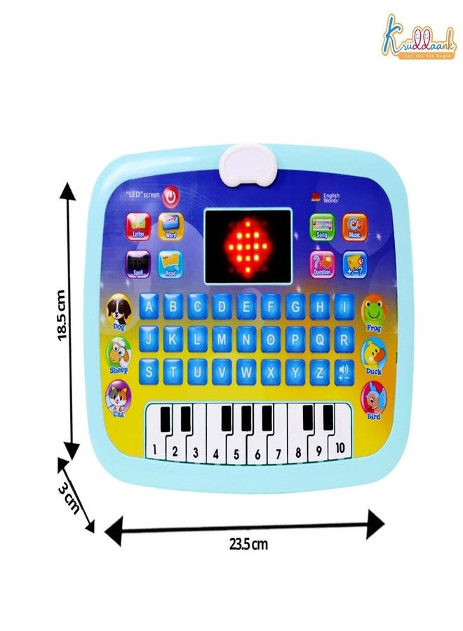Kriiddaank Kids Early Learning Tablet - Educational Toy for 3+ Years with Quiz Mode, Alphabet & Number Learning, Piano Keys & Music - Interactive Birthday Gift for Boys & Girls, Multicolor - Image 3