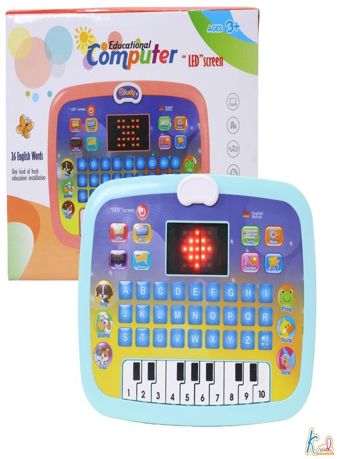 Kriiddaank Kids Early Learning Tablet - Educational Toy for 3+ Years with Quiz Mode, Alphabet & Number Learning, Piano Keys & Music - Interactive Birthday Gift for Boys & Girls, Multicolor - Image 1