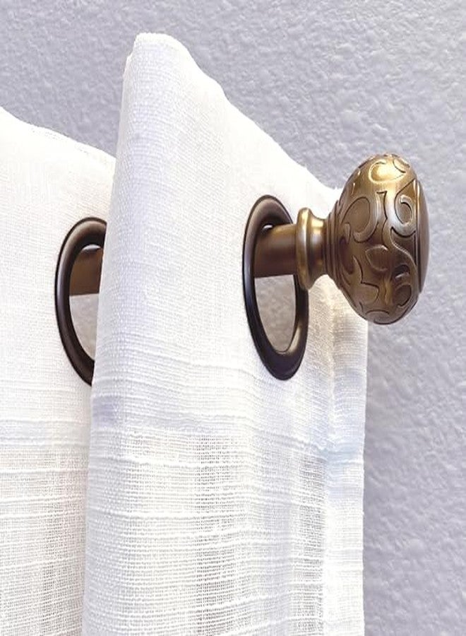 Decopolitan Sorrento 26-48 Inch Adjustable Curtain Rod Set, 5/8 Inch Diameter in Vintage Brass - Image 5