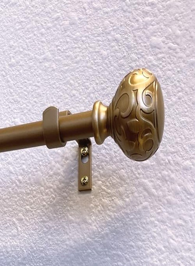 Decopolitan Sorrento 26-48 Inch Adjustable Curtain Rod Set, 5/8 Inch Diameter in Vintage Brass - Image 4