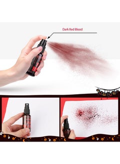 UNIMEIX 1 Oz Fake Blood Spray And 1 Oz Gel Fake Blood Makeup Kit Washable Sfx Makeup For Clothes Mouth Eyes，Stage Blood For Halloween Zombie Vampire Cosplay Party  - Image 2