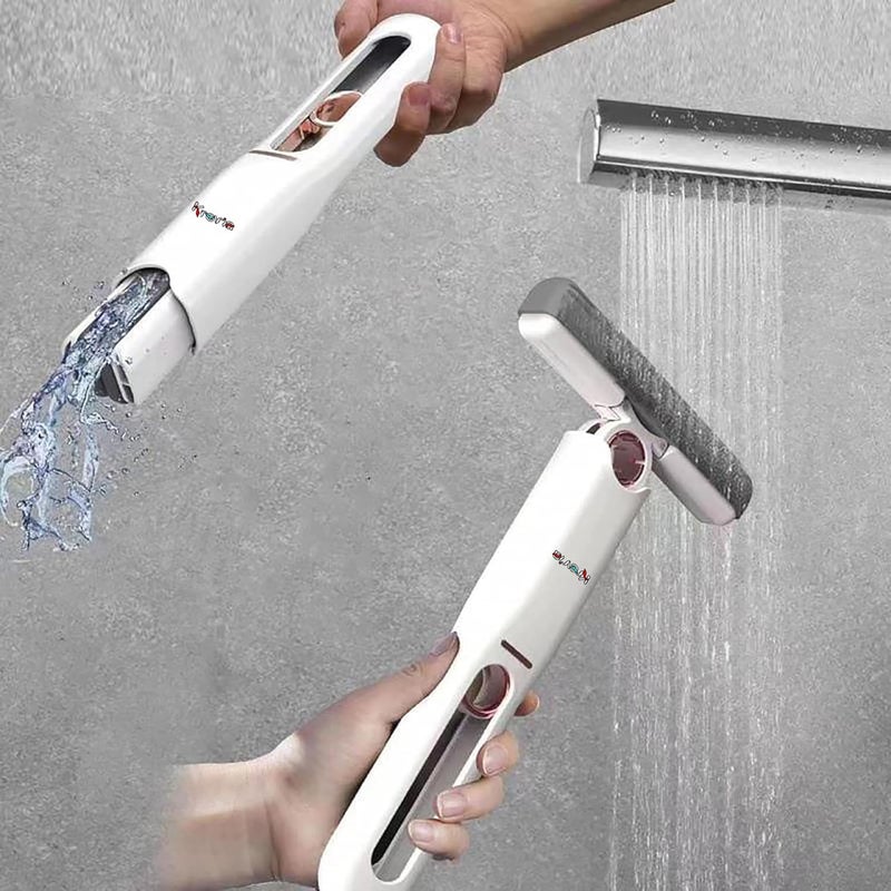 Krevia Krevia Squeezing with Short Handed Mini Mop Portable Quick Cleaning Sponge Absorber Mop with Squeezing Technology for Bathroom Cleaner Kitchen Glassware Cleaner Wall Multicolor - Image 3