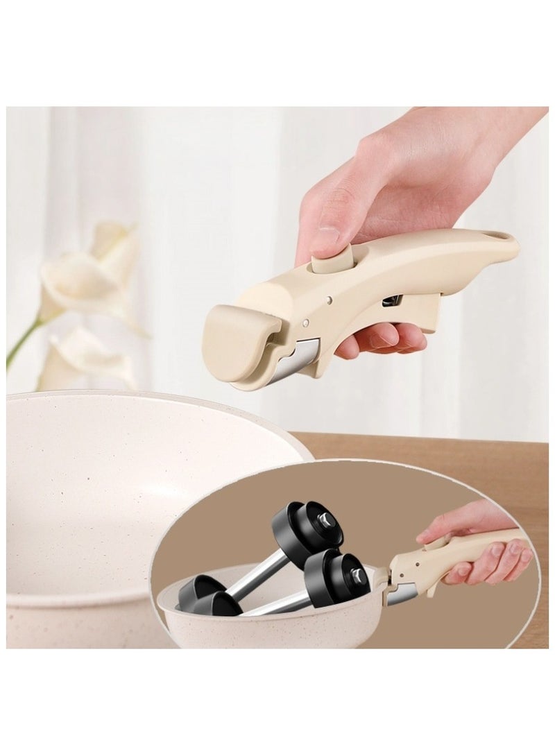 مقبض قابل للإزالة للأواني والمقالي مقبض قابل للفصل لأدوات الطهي، مقبض مقلاة قابل للإزالة، مقبض وعاء عالمي بديل، مناسب لأدوات الطهي في المطبخ - Image 1