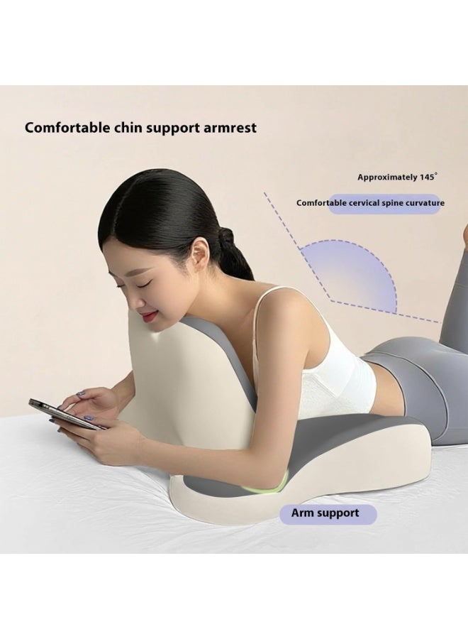 والالا وسادة رقبة للنوم والانحناء والاستلقاء، وسادة إسفنجية محيطية للظهر والبطن، وسادة عنق مريحة لتخفيف آلام الرقبة والكتف - Image 4