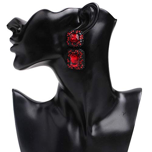 YouBella Jewellery Earrings for women Crystal Earrings for Girls and Women (Red) - Image 2
