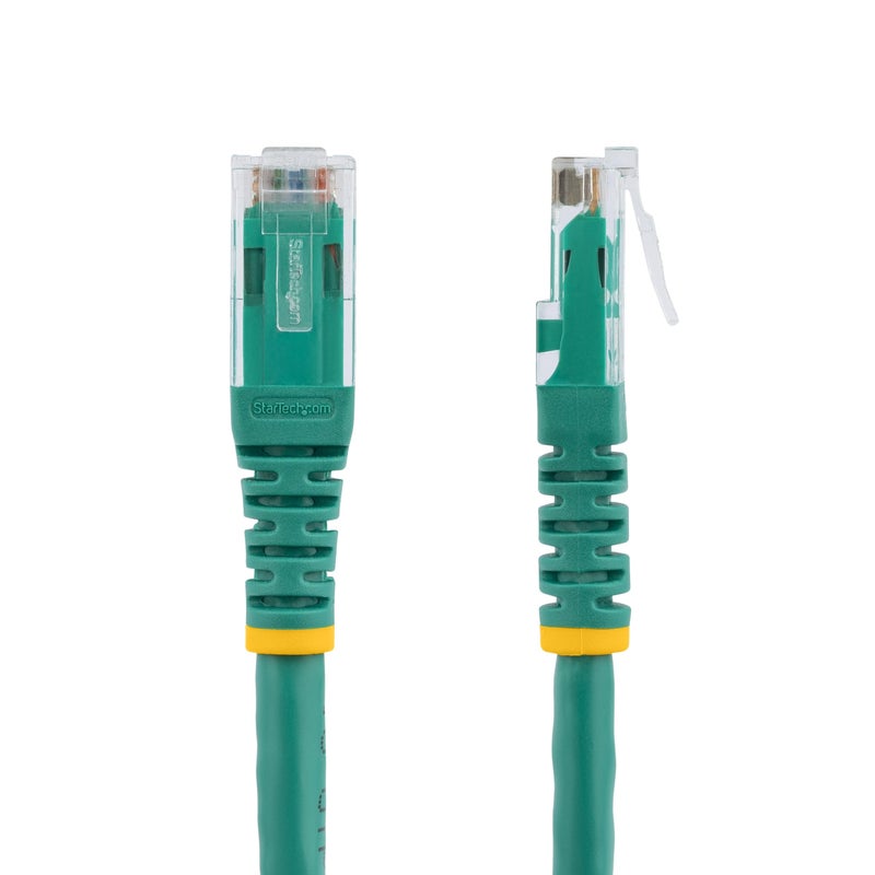 StarTech.com 7ft CAT6 Ethernet Cable - Green CAT 6 Gigabit Ethernet Wire -650MHz 100W PoE RJ45 UTP Molded Network/Patch Cord w/Strain Relief/Fluke Tested/Wiring is UL Certified/TIA (C6PATCH7GN) - Image 2