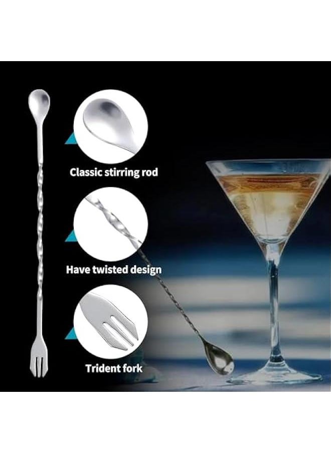 HOOKOR 10 inch & 8 inch Stainless Steel Cocktail Muddler with 2 Mixing Spoon, Home Bar Tool Set, for Making & Creating Delicious Mojitos, & Other Fruit Based Drinks & Beverages in Various Containers  - Image 4
