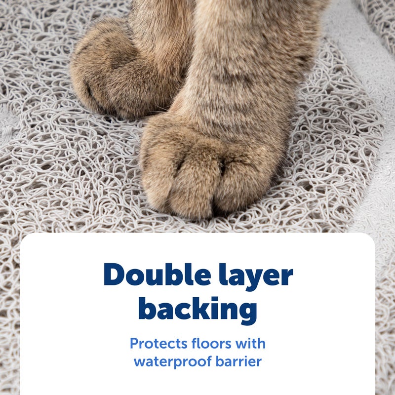 PetSafe Cat Litter Mat - Waterproof Litter Trapping Mat for Hygienic Clean Floors - Anti-Slip Double Layer Back - Cat-Friendly Texture for Sensitive Paws - Small - Image 2