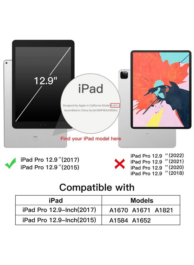 Jetech Case for iPad Pro 12.9 Inch (1st and 2nd Generation, 2015 and 2017 Model), Auto Wake/Sleep (Red) - Image 2