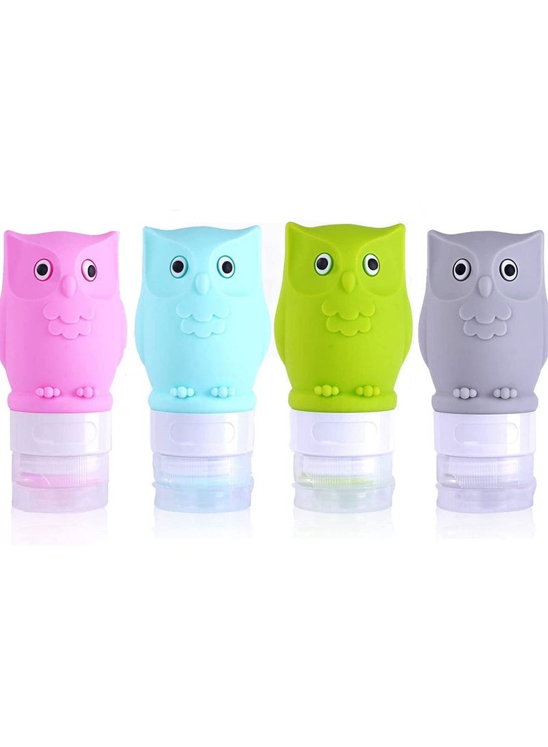 Y&D Travel Bottle Silicone Container Leak Proof, 4 Pieces 60ml Refillable Squeezable for Shampoo Cosmetics Lotion Conditioner Body Wash Hand Soap  - Image 1