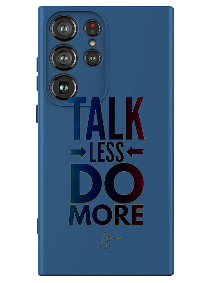 Theodor Protective Slim Fit Case Liquid Silicone Cover with Full Body Protection Anti-Scratch Shockproof Case For Samsung Galaxy S24 Ultra (Blue) - talk less do more - Image 1