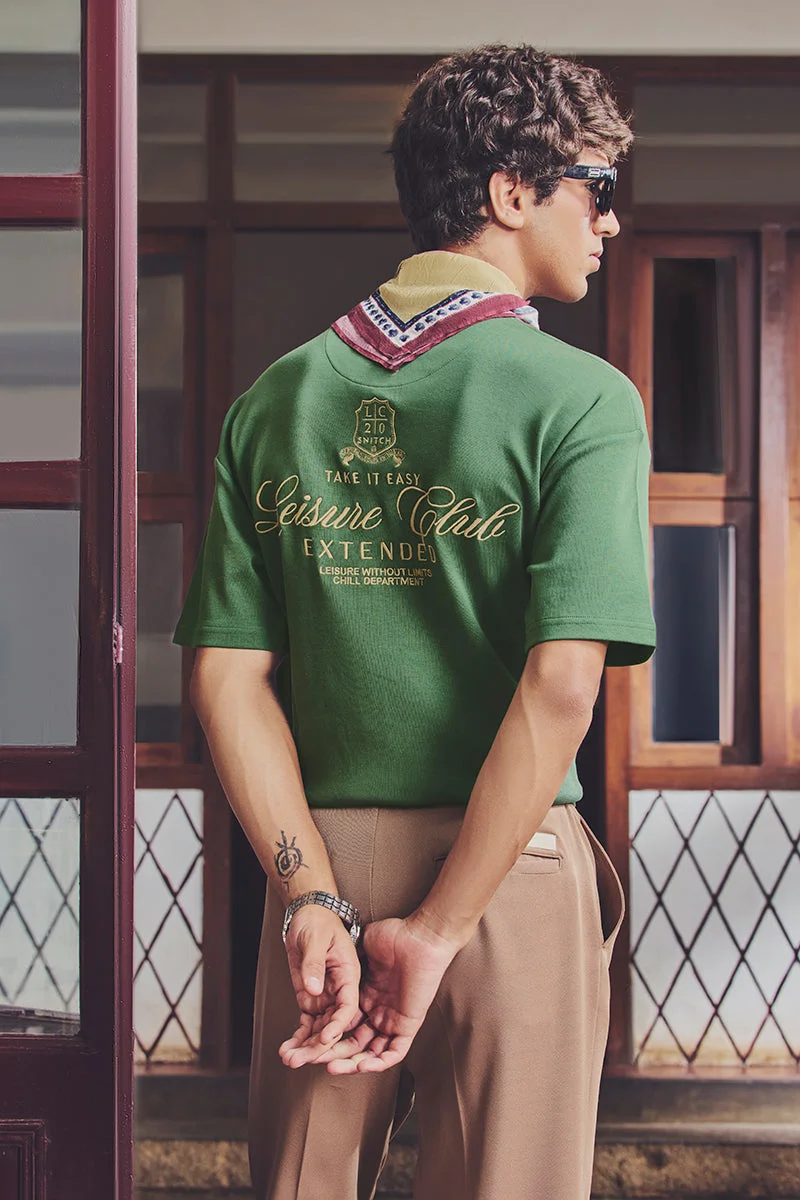 SNITCH Late Checkout Leisure Club Embroidered Oversized T-Shirt