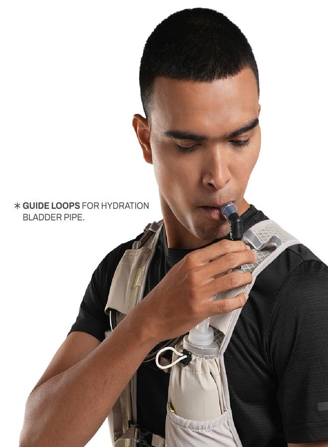 تيجو سترة ترطيب TEGO Pacer Trail | حقيبة ترطيب للجري والمشي لمسافات طويلة | سترة جري قابلة للتعديل مع مساحة تخزين، وجيب للخزان، وتفاصيل عاكسة للضوء | متوافقة مع القوارير المرنة وأكياس الماء سعة 2 لتر (أسود) - Image 5