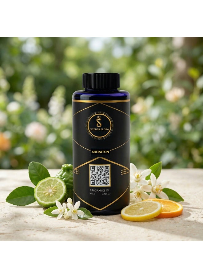 SCENTA FLORA Sheraton Fragrance Oil for Scent Diffusers 200ml | Fresh Citrusy Fragrance with Bergamot, Jasmine & Amber Musk | Aromatherapy for Home, Hotels & Commercial Spaces | Relaxing & Calming Scent - Image 2